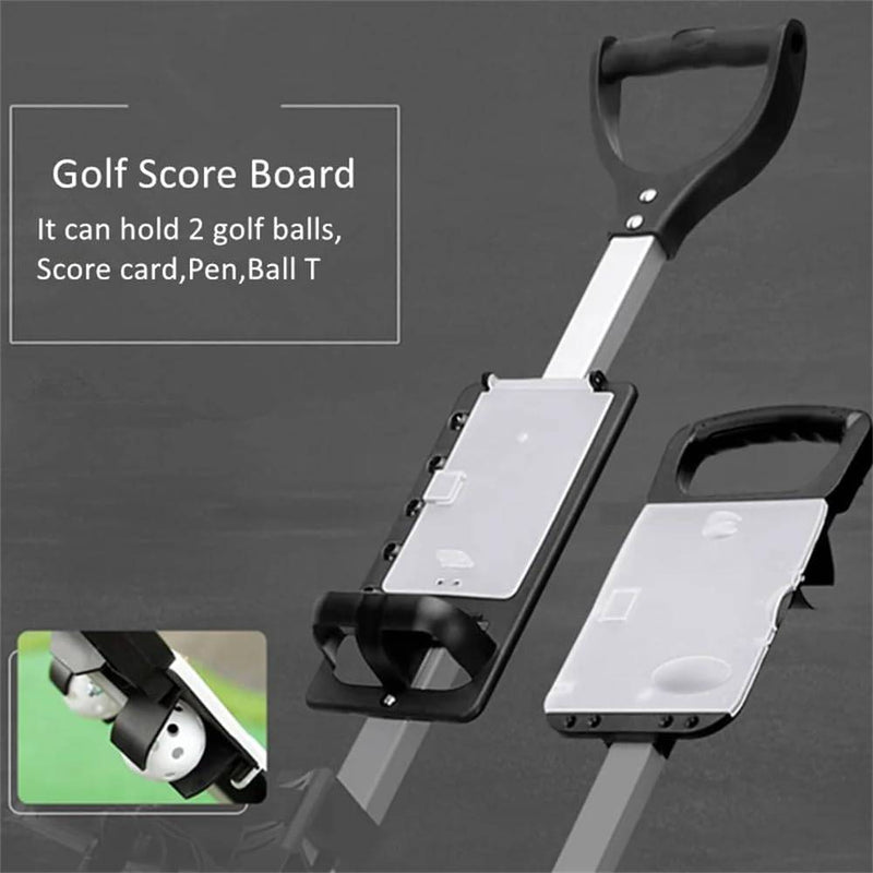 CuteHairy 2 Wheel Golf Cart, Portable Lightweight Folding Walking Roller, Lightweight 2 Wheels Golfs Bag Trolley with Elastic Strap, Golf Cart Holder For Outdoor Training - Golf Gift