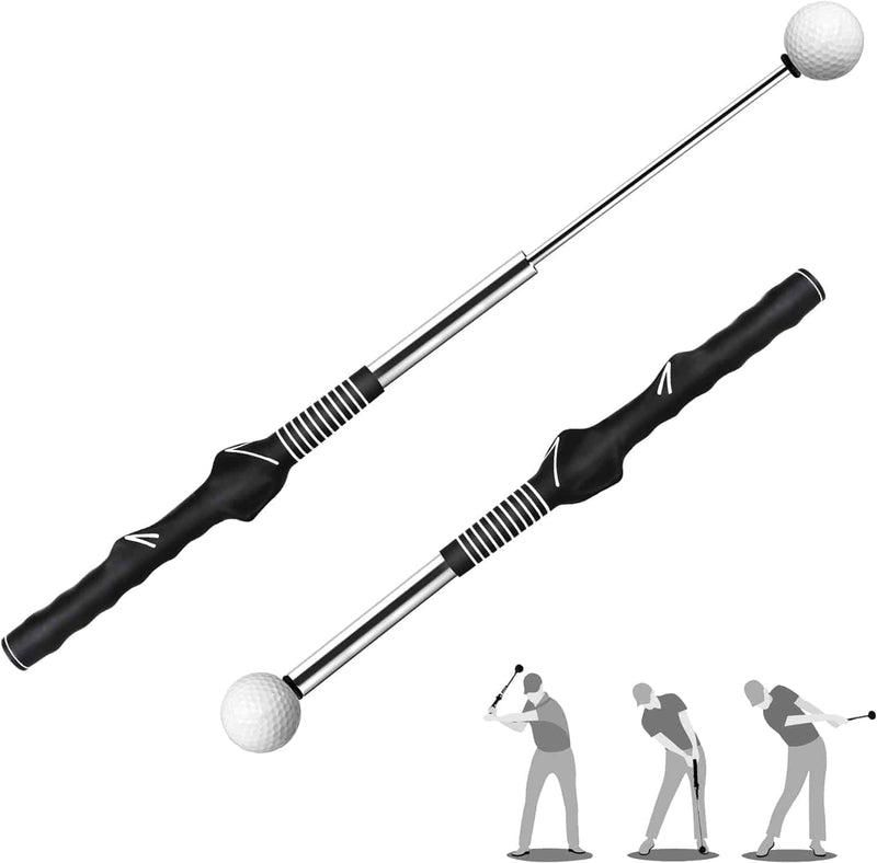 Retractable Golf Training Aid, Correcting Gesturer Training Aid for Tempo Grip Strength Practice Stick for Indoor Practice Warm-up Tempo Chipping Hitting Training - Golf Gift