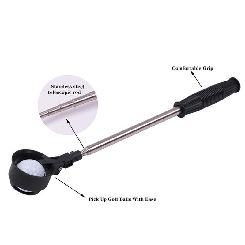 Euyehn Golf Ball Retriever, Golf Ball Grabber Tool-Portable Retractable Telescopic Scoop Saver Pick Up, Golf Ball Grabber, Ball Picker Upper For Golfers - Golf Gift