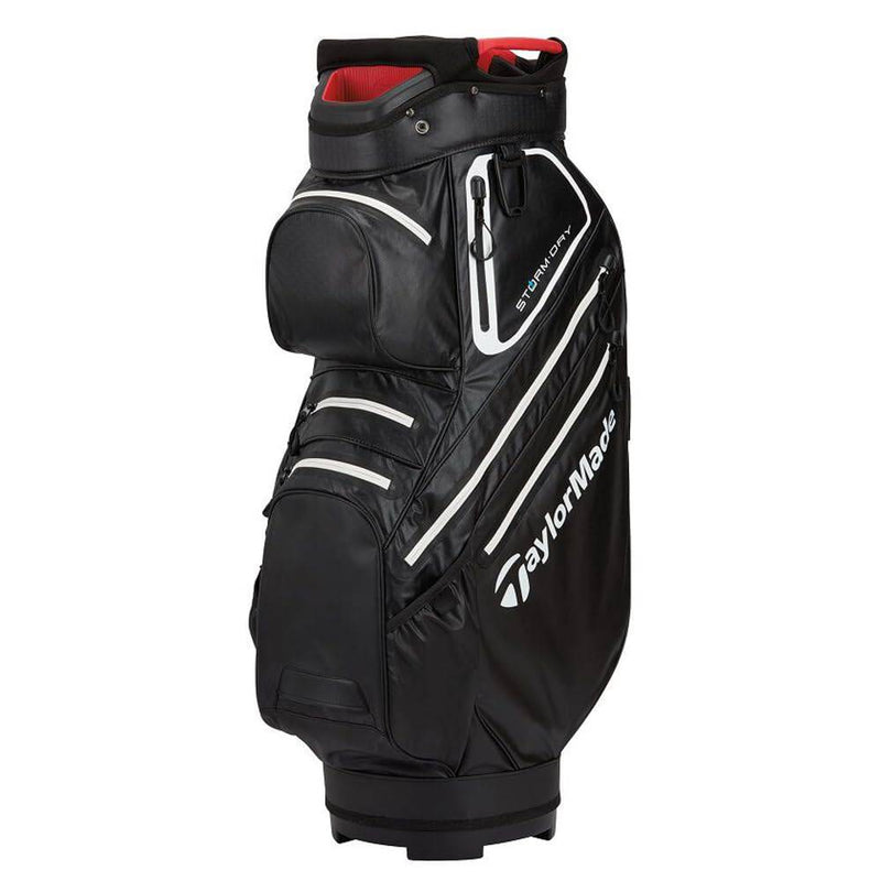 TaylorMade 2023 StormDry Cart Bag (Black/White/Red) - Golf Gift