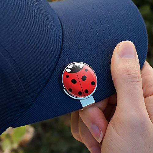 GRAPHICS & MORE Lady Bug Ladybug Insect Golf Hat Clip with Magnetic Ball Marker - Golf Gift