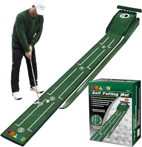 JIMITOP Putting Green Indoor Set,Long Putting Mat with Auto Ball Return,Suit for Men Gift Home Office - Golf Gift