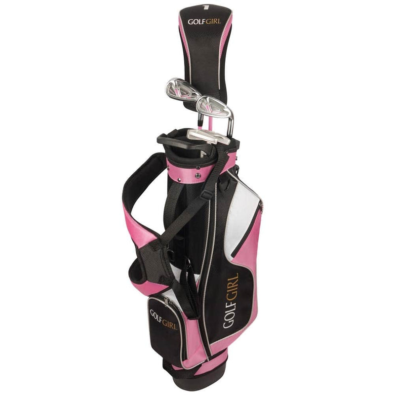 Golf Girl Junior Girls Golf Set V3 with Pink Clubs and Bag, Ages 4-7 (Up to 4' 6), Right Hand - Golf Gift