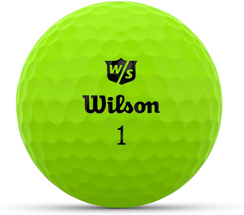 Wilson Staff Golf Balls, Duo Optix, 12 balls, Green, Matte surface, Easy to find, WGWP50400 - Golf Gift