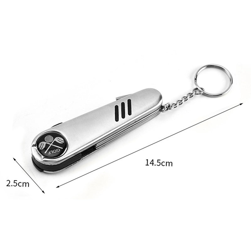 CVNRCLP Golf Multi Tool - Versatile Silver Golf Accessory for Every Golfer’s Needs - Golf Gift