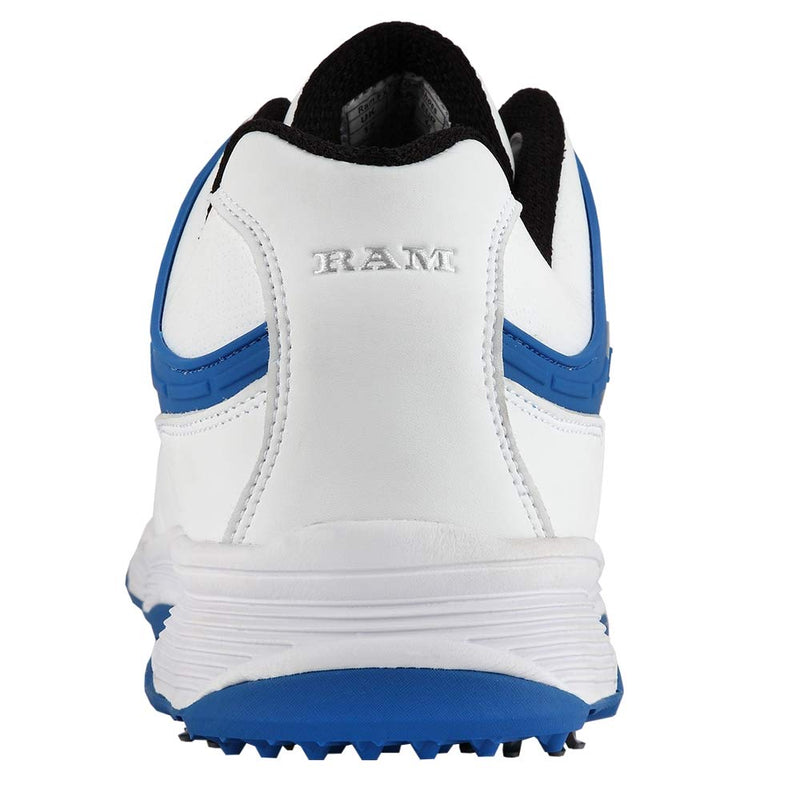 Ram Golf FX Tour Mens Waterproof Golf Shoes- White/Blue- UK 10 - Golf Gift