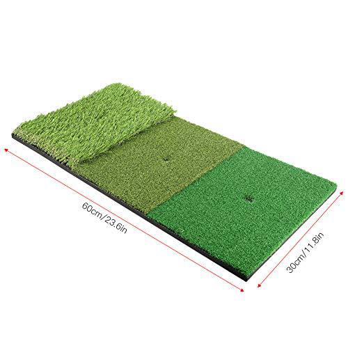 Golfs Hitting Mat,Foldable Golfs Hitting Mat,3 in 1 Swing Practice Grass Mat for Indoor Outdoor Backyard Practice Equipment ﻿ - Golf Gift