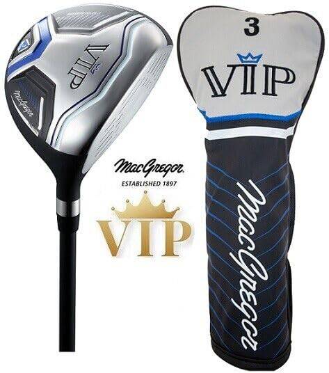 MacGregor VIP Mens 12 Piece Graphite Complete Golf Set & Deluxe Cart Bag Navy/White/Red - Golf Gift