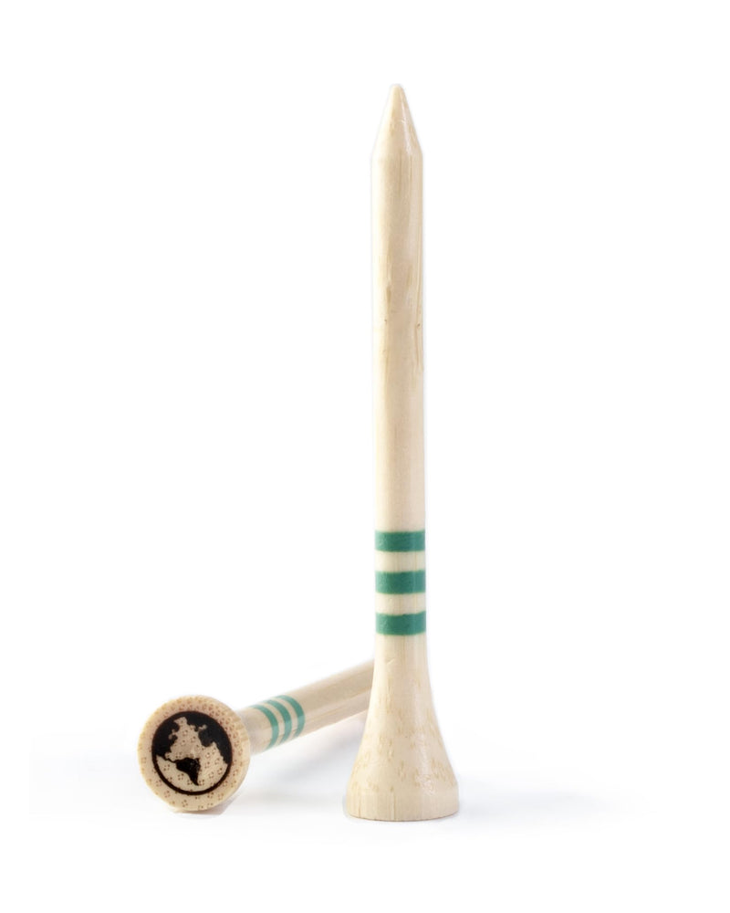 Green Swing Bamboo Golf Tees 70mm | Strong Sustainable Biodegradable | 30pcs (Natural Bamboo) - Golf Gift