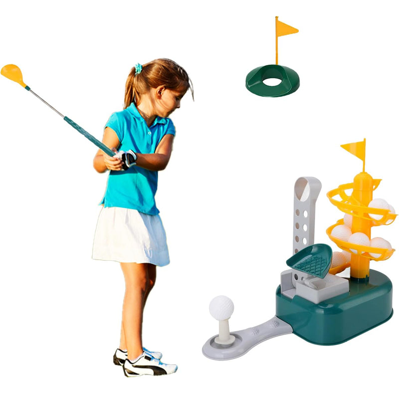 Coo11 Kids Golf toys Set, Kids golf clubs Outdoor Toys Training Golf Balls & Clubs Equipment, Garden Games Golf Gifts Toys Gadgets Club Head, Kids golf Training or 3 4 5 6 7 8 Years - Golf Gift