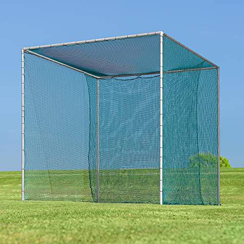 Freestanding 10ft x 10ft x 10ft Golf Practice Cage (Option To Add Driving Range Mat For Pro-Quality Practice) [Net World Sports] (Golf Cage Only) - Golf Gift