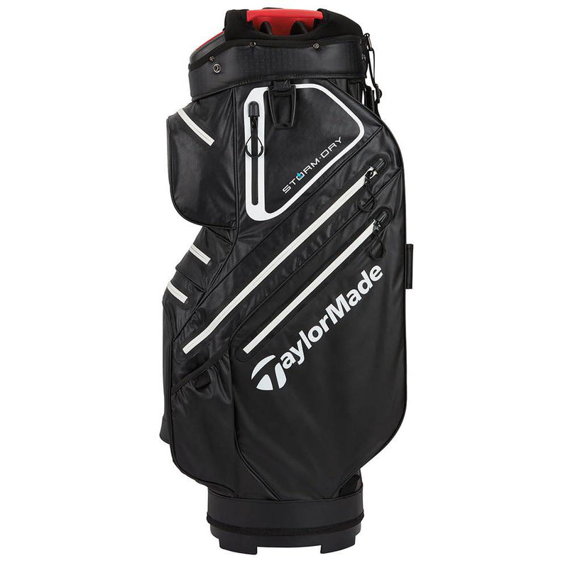 TaylorMade 2023 StormDry Cart Bag (Black/White/Red) - Golf Gift