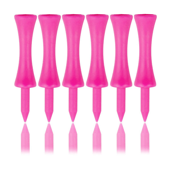 Zivisk Pink Golf Tees Plastic 57MM 100 Count Long Castle Golf Tees 2-1/4 inch - Golf Gift