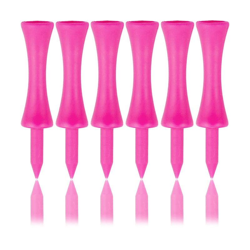 Zivisk Pink Golf Tees Plastic 57MM 100 Count Long Castle Golf Tees 2-1/4 inch - Golf Gift