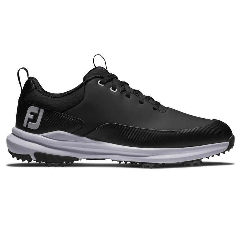 FootJoy Men's FJ Tour Rival Golf Shoe, Black/Black/White, 9 UK - Golf Gift