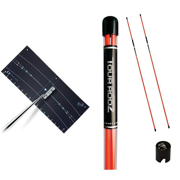 ME AND MY GOLF Stroke Trainer - Putting Arc and Aim Target - Includes Instructional Training Videos, Black & Longridge Men'sPractice Aid Tour Rodz Alignment Sticks Accessory Golf, Orange, Tu EU UK - Golf Gift