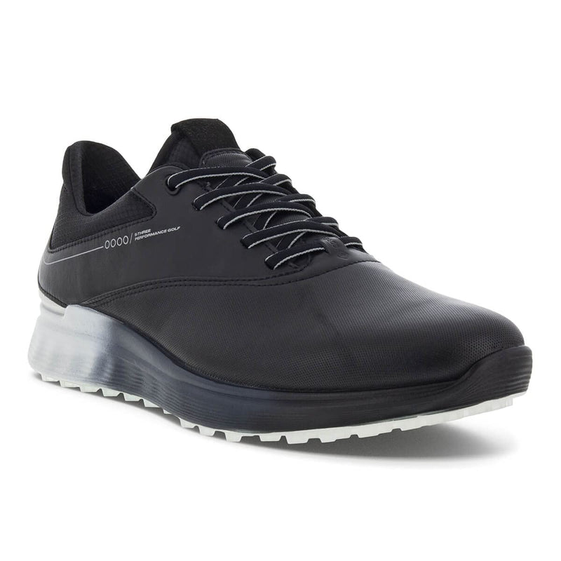 ECCO Mens M S-Three Golf Shoes - Black/Concrete/Black - UK 9-9.5 - Golf Gift