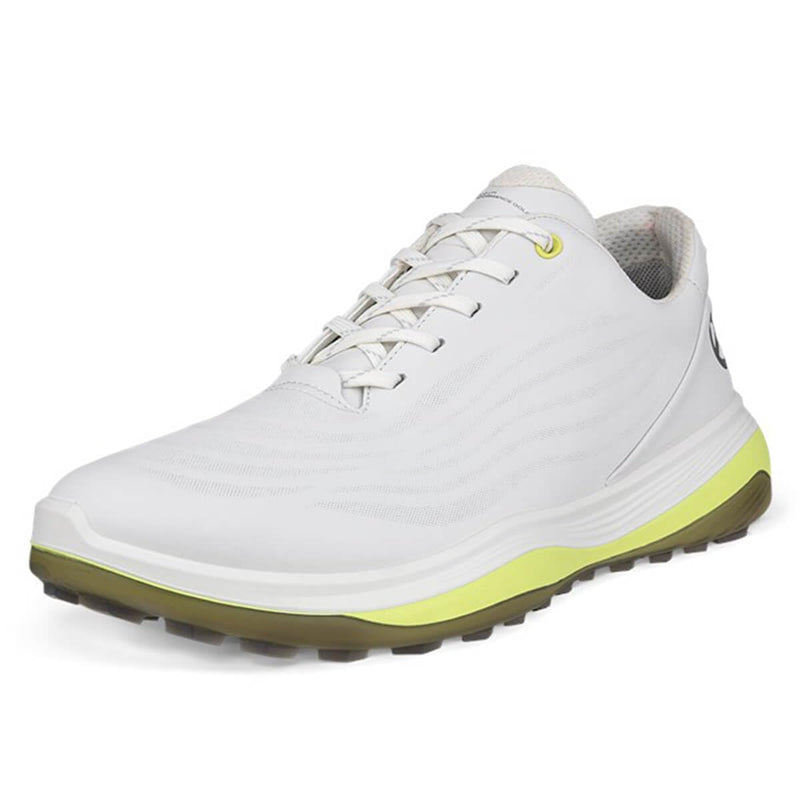 ECCO Men's Lt1 Hybrid Waterproof Golf Shoe, White/Yellow, 9/9.5 UK - Golf Gift