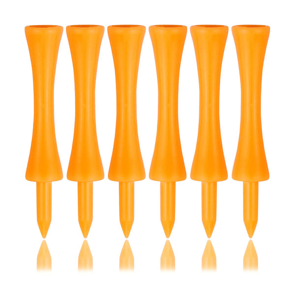 Zivisk Orange Golf Tees Plastic 70MM 100 Count Long Castle Golf Tees 2 3/4 inch - Golf Gift