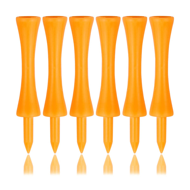 Zivisk Orange Golf Tees Plastic 70MM 100 Count Long Castle Golf Tees 2 3/4 inch - Golf Gift