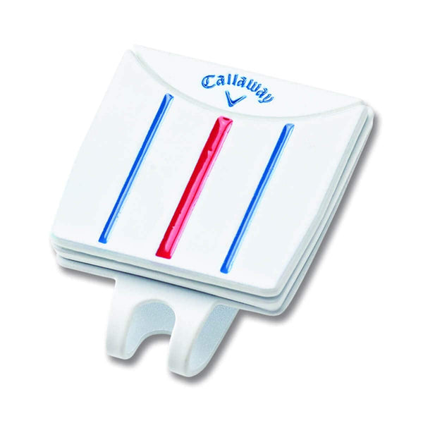 Callaway Unisex Clip/Marker Callaway Golf Unisex 2021 Triple Track Hat Clip Marker, White/Blue/Red, One Size UK - Golf Gift