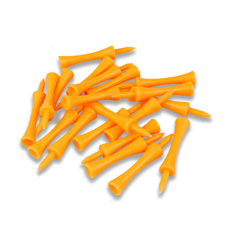 Zivisk Orange Golf Tees Plastic 70MM 100 Count Long Castle Golf Tees 2 3/4 inch - Golf Gift