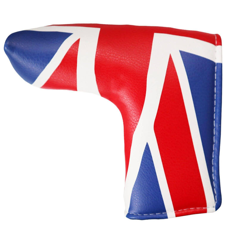 Golf Blade Putter Cover Mallet PU Leather for Golf Putter Club Protector fits All Putters Portable and Durable Color Black White Blue Red Pattern (UK Flag Pattern) - Golf Gift