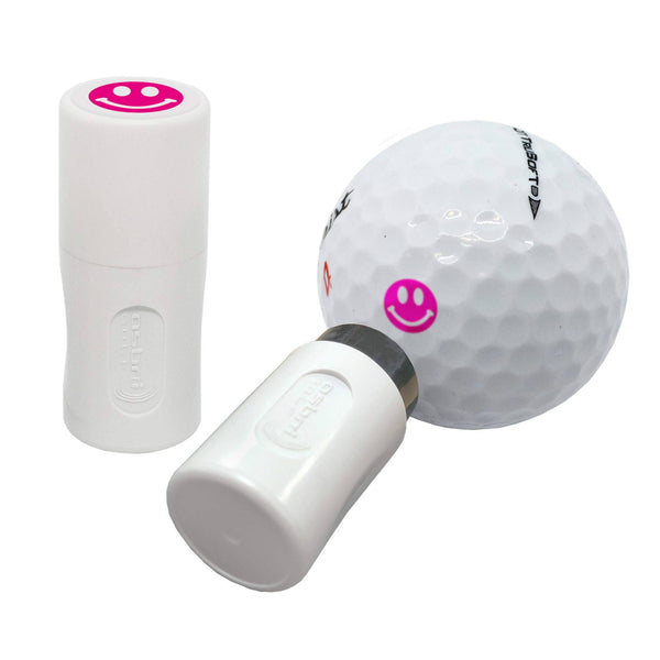 Asbri Golf Pink Happy Face Golf Ball Stamper - Golf Gift