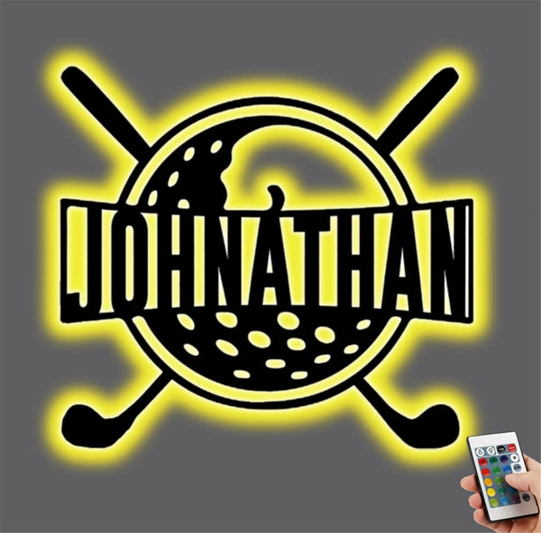 Personalized Golf Neon Signs for Wall Decor Custom Name Wall Ornament with 16 Colors LED Night Light Sports Theme Metal Wall Art Room Home Decor - Golf Gift