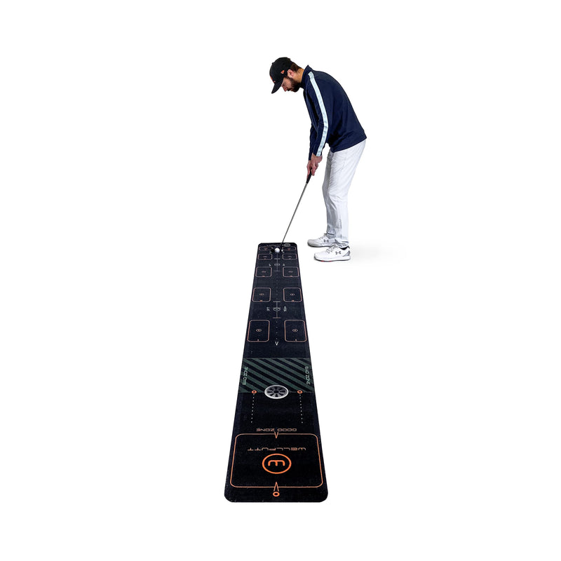 WELLPUTT - Golf Putting Training Mat - 3m / 10ft First - Golf Gift