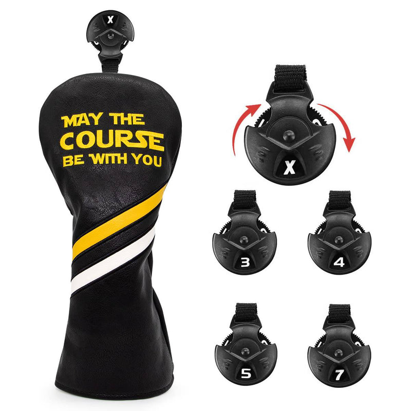 Golf Club Head Cover May The Course Be with You (3pcs(DR+FW+UT)) - Golf Gift