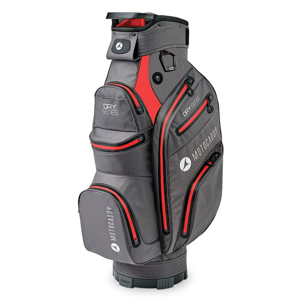 Motocaddy Unisex Dry Series 14-Way Cart Bag - Charcoal/Red - One Size - Golf Gift