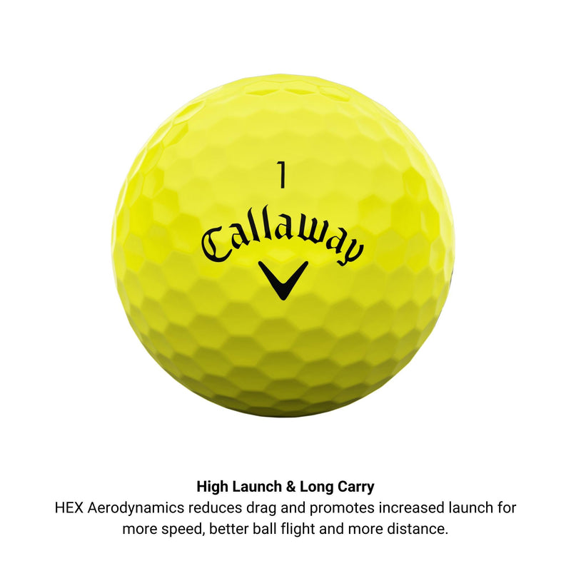 Callaway Golf ERC Soft Golf Ball 2023, Yellow, one dozen - Golf Gift