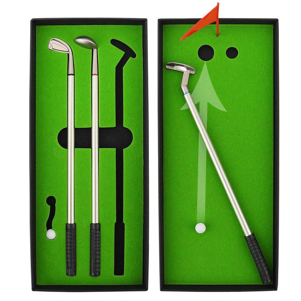 KOFULL Golf Gifts for Men Women Golf Pen Gift Set Novelty Mini Desktop Golf Model Club Pens Toys Souvenir Tour Novelty - Golf Gift