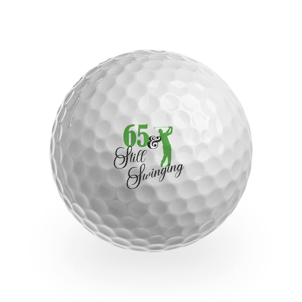 Destination Vinyl ltd 3 x Golf Balls - 65 & Still Swinging Sixty Five 65th Birthday Joke Funny Age Golfing Club Sport Husband Dad Brother Friend Men Gift #GB0076 - Golf Gift