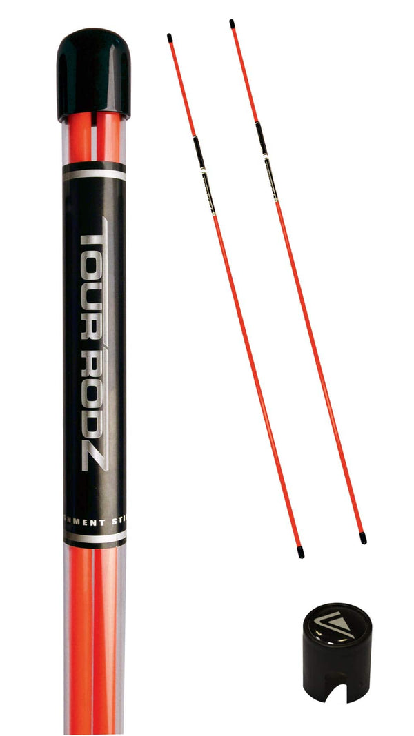 Longridge Golf Practice Aid Tour Rodz Alignment Sticks Orange - Golf Gift