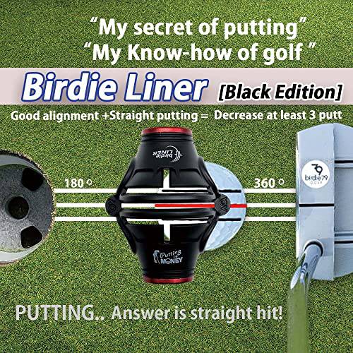 BIRDIE79 Premium Quality360-Degree Birdie Liner Drawing Alignment Tool Kit- 360-Degree Triple 3-Line Golf Ball Marker Stencil with Gift Box Including 3 Color Marker Pens-Patent Pending. - Golf Gift