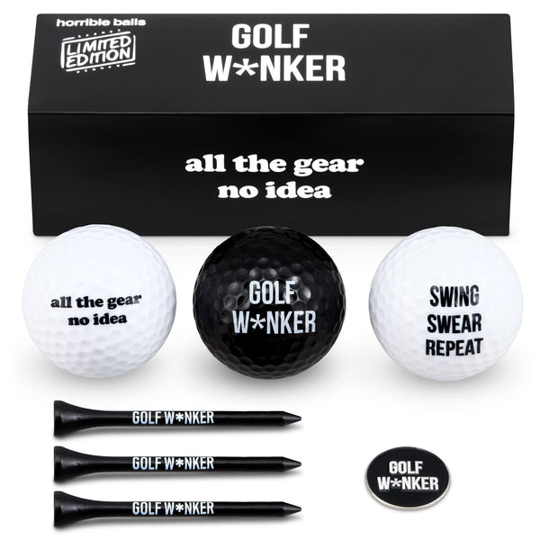 HORRIBLE BALLS Golf Funny Gift Sets- Funny Gag Novelty Present For Him For Golfers (Golf W*nker Set)