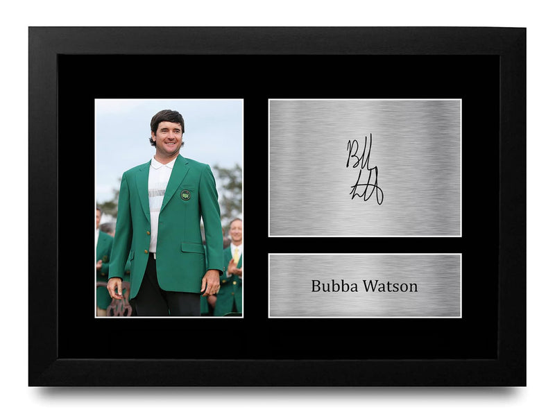 HWC Trading FR A4 Bubba Watson Gifts Printed Signed Autograph Picture for Golf Memorabilia Fans - A4 Framed - Golf Gift