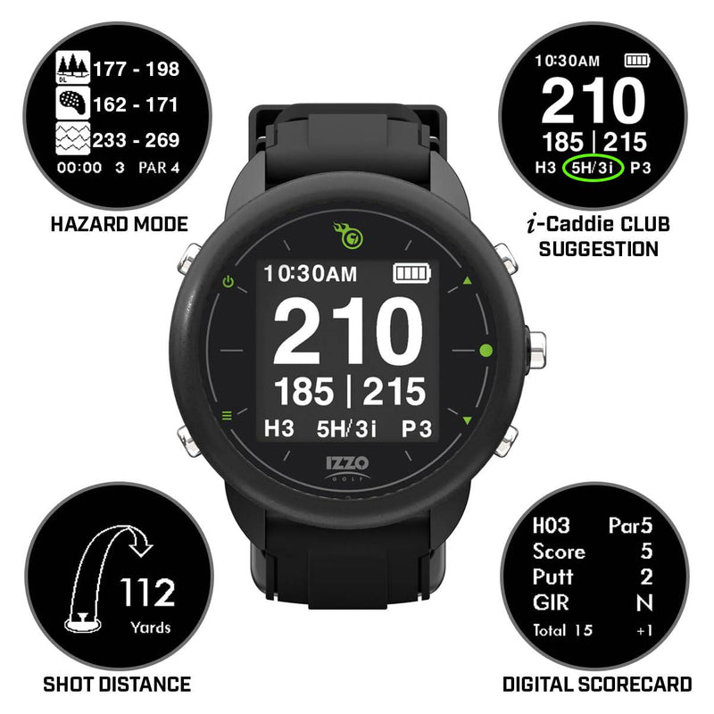 IZZO Golf Swami GPS Watch - Golf GPS Watch - Golf Gift