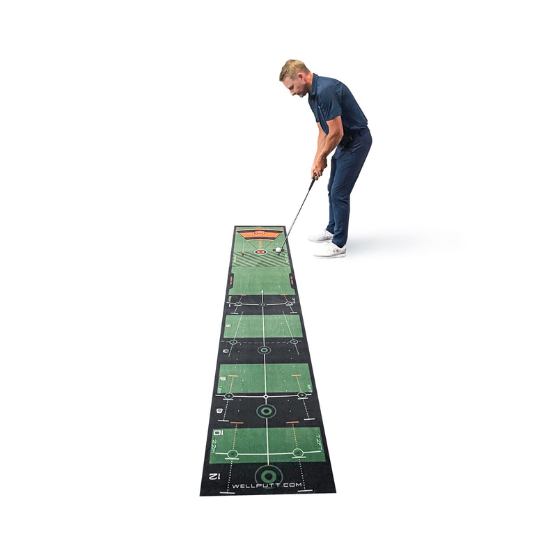 Wellputt - Golf Putting Training Mat - 3m / 10ft Green - Golf Gift