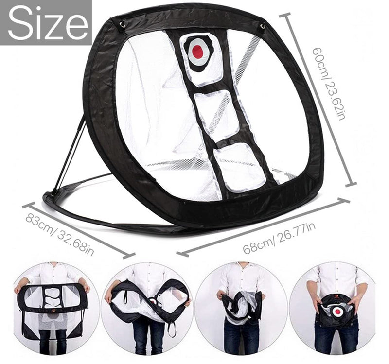 Golf Practice Chipping Net, Collapsible Golf Net Training Aid Accuracy Swing Portable Golf Accessories Indoor Outdoor - Golf Gift