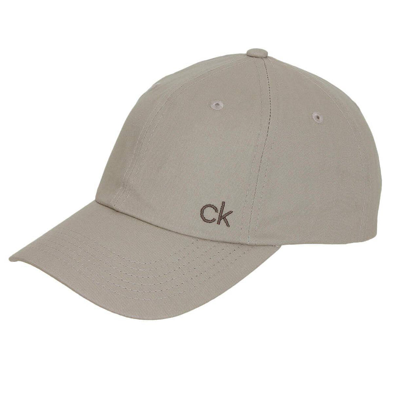 Calvin Klein Mens Classic Cotton 6 Panel Cap - Sand - One Size - Golf Gift