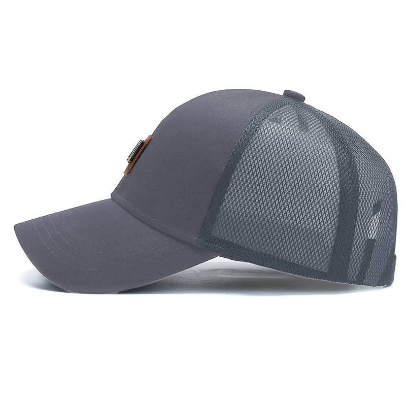 YAMEE Golf Baseball Cap for Men Summer Mesh Hats Breathable Running Hats Outdoor Sports Quick Dry Hat (Grey) - Golf Gift