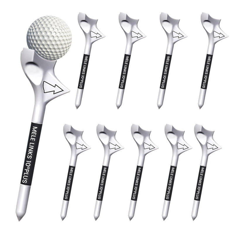 GALAMAX 10 Pcs Golf Tees, Unbreakable 10° Golf Tees Plastic, Personalised Low Resistance Golf Tee and Increase Distance Golf Accessories - Golf Gift