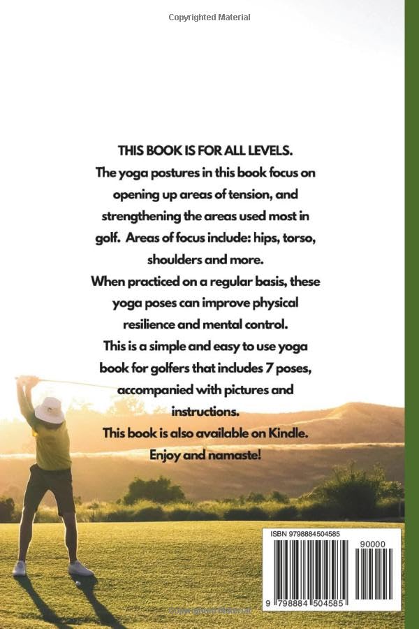 Yoga for Golf: Yoga for Golfing in 7 Poses, Perfect Gifts for Men Golfers, Yoga Exercises for Golf Instructions Book - Golf Gift