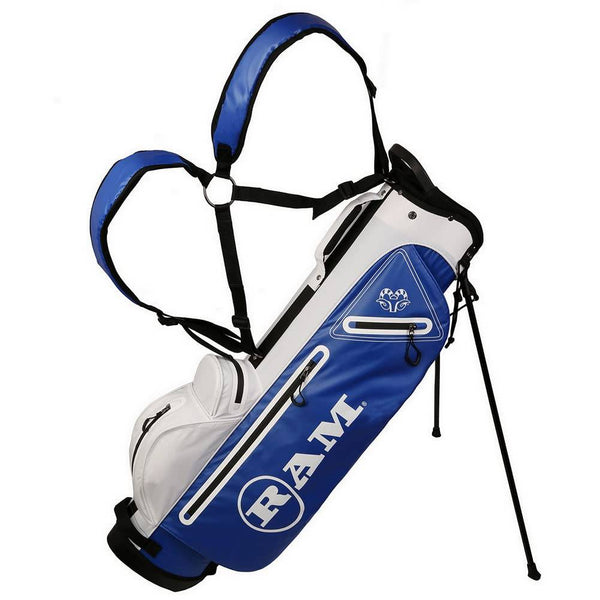 Ram Golf Waterproof Stand Carry Bag, 7.5", Blue/White - Golf Gift