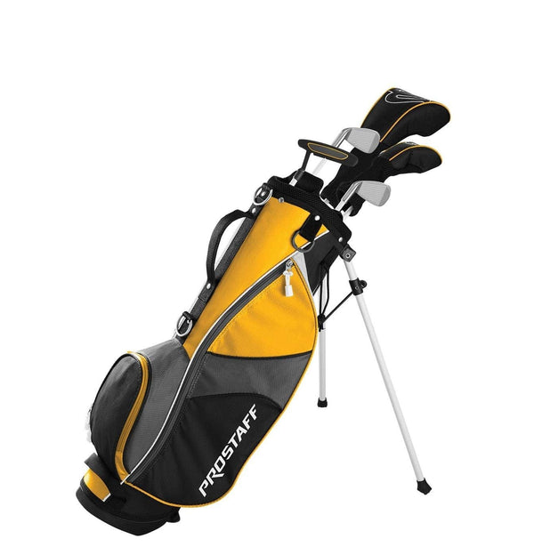 Wilson Golf Pro Staff JGI MD, Junior Club Set for Children/Young People from 8-11 Years, Body Size 127-142 cm, Left-Handed, Graphite, Including Carrybag, Yellow, WGGC91831 - Golf Gift