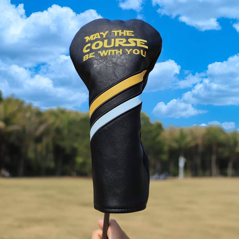 Golf Club Head Cover May The Course Be with You (3pcs(DR+FW+UT)) - Golf Gift