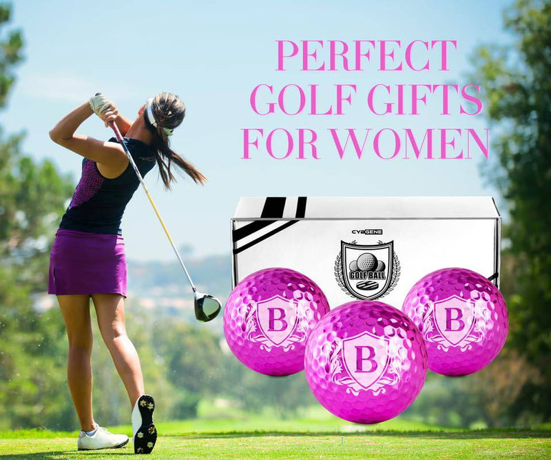 CybGene Golf Gifts for Women Unique, Personalised Coloured Golf Balls, Cool Accessories for Golfers, Golf Lovers, for Birthday and Christmas - Golf Gift